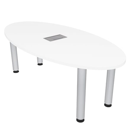 Skutchi Designs 33.5 in W, 69.5 in L, 29 in H, Engineered Wood Top, White H-OVL-3470-PT-EL-09